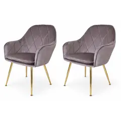 MOBOI - Pack 2 Butacas Sitiales Velvet Diamond Gris