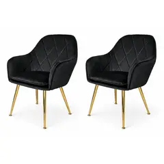 MOBOI - Pack 2 Butacas Sitiales Velvet Diamond Negro