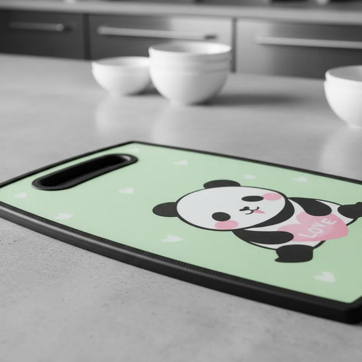 GENERICO - Tabla De Picar Panda Kawaii Antideslizante 37x23cm