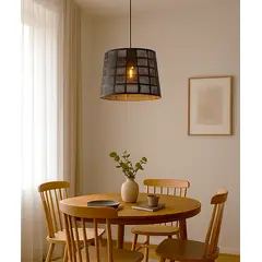 WANT - Lámpara Colgante E27 Vintage diseño Rejilla Calada