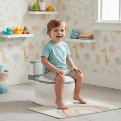 JAGIMA - Pelela Bacinica Inodoro Infantil Bañito Entrenador Seguro - Gris - Talla Única