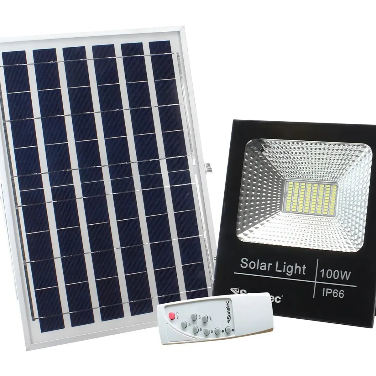 GENERICO - Foco Solar Led Blaco 100w Con Control Remoto Exteriores Color de la carcasa Negro BELUG