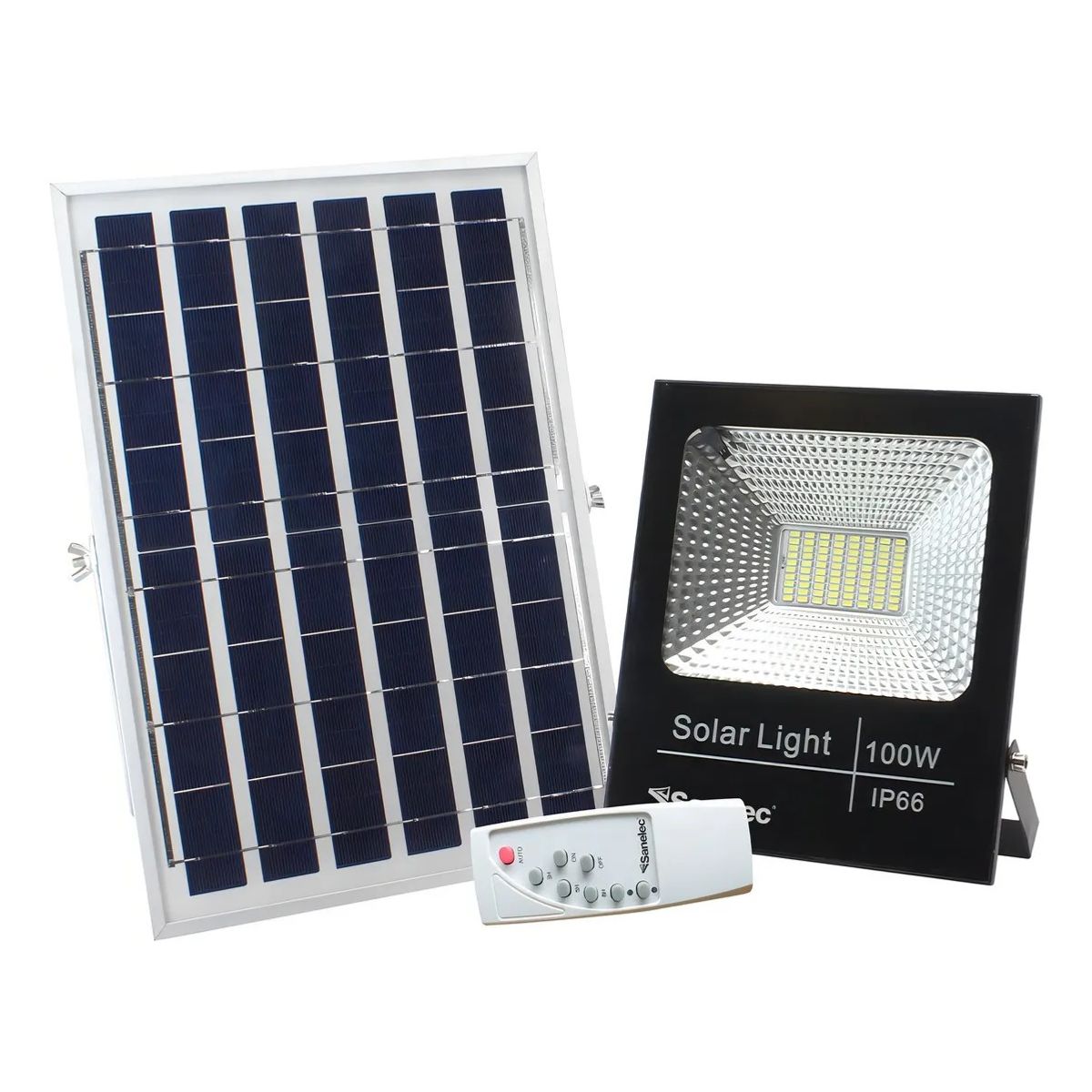 GENERICO - Foco Solar Led Blaco 100w Con Control Remoto Exteriores Color de la carcasa Negro BELUG