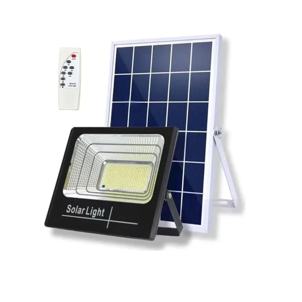 GENERICO - Foco Solar Led Blaco 100w Con Control Remoto Exteriores Color de la carcasa Negro BELUG