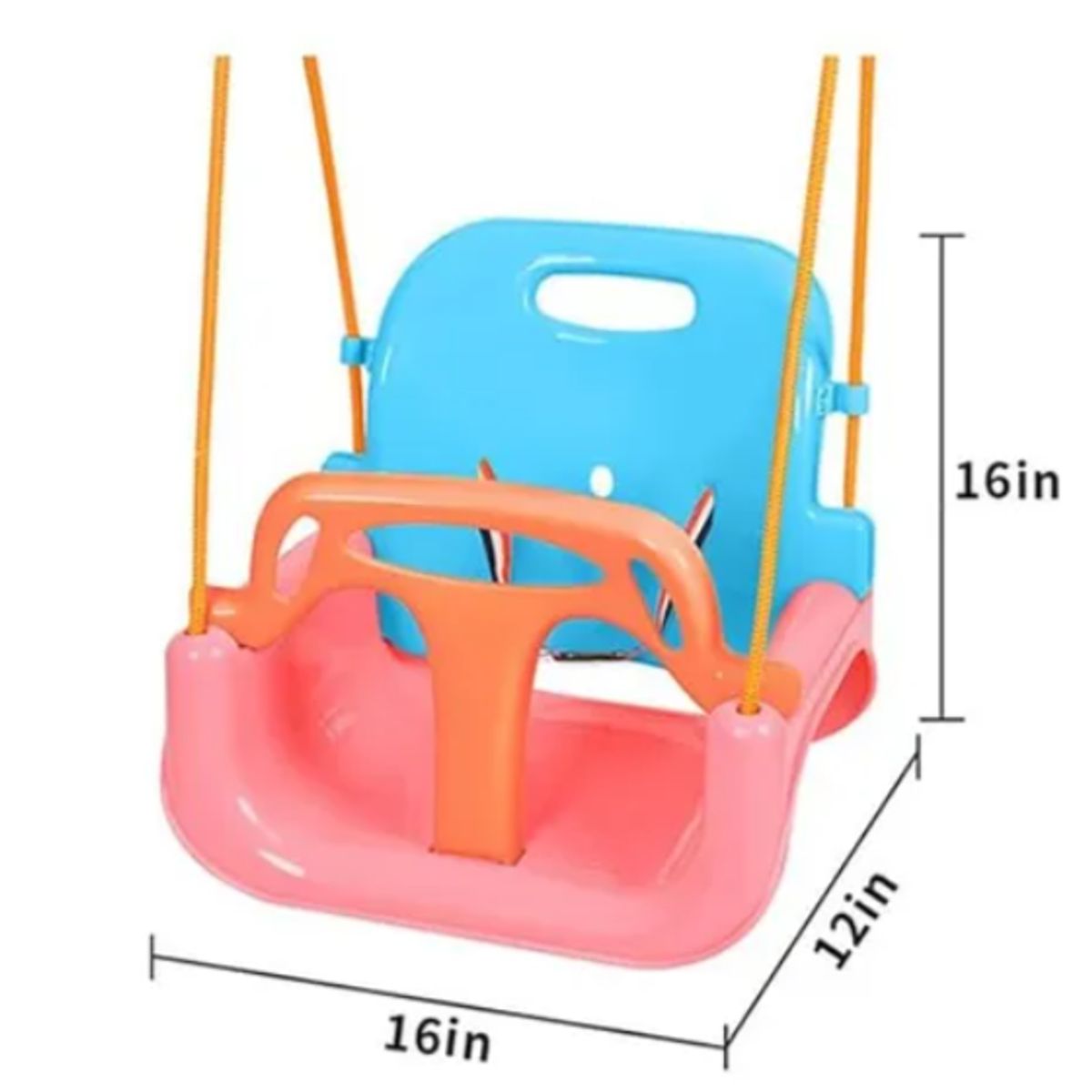 GENERICO - Columpio Silla Asiento 3 En 1 Ajustable Para Bebé Y Niñas Rosa