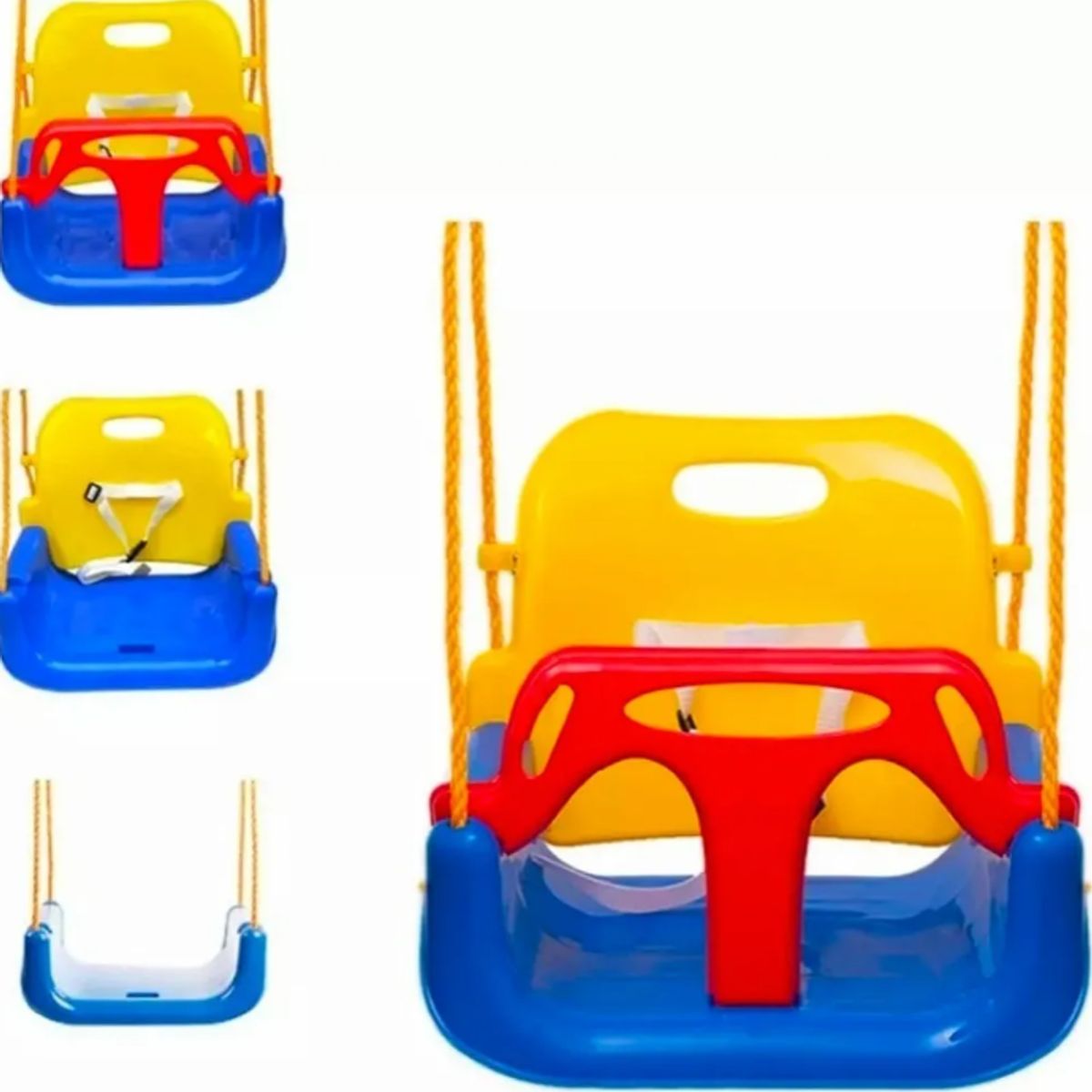 GENERICO - Columpio Silla Asiento 3 En 1 Ajustable Para Bebé Y Niños Azul