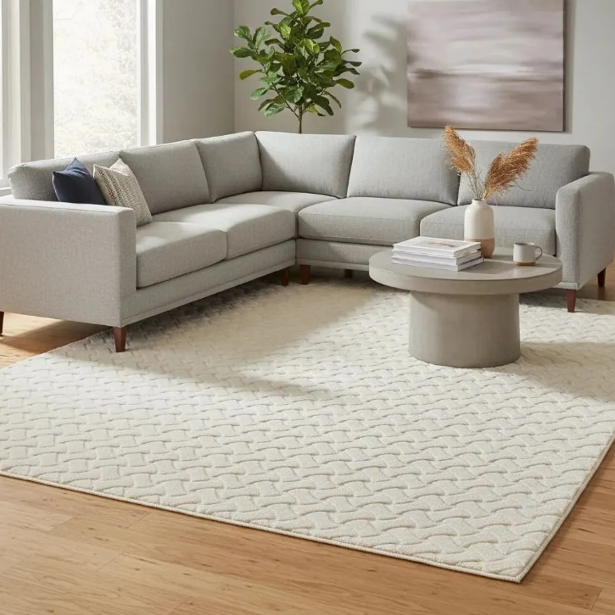 GENERICO - Alfombra Grande 2x2.4m Moderna Peluda Suave Sala De Estar