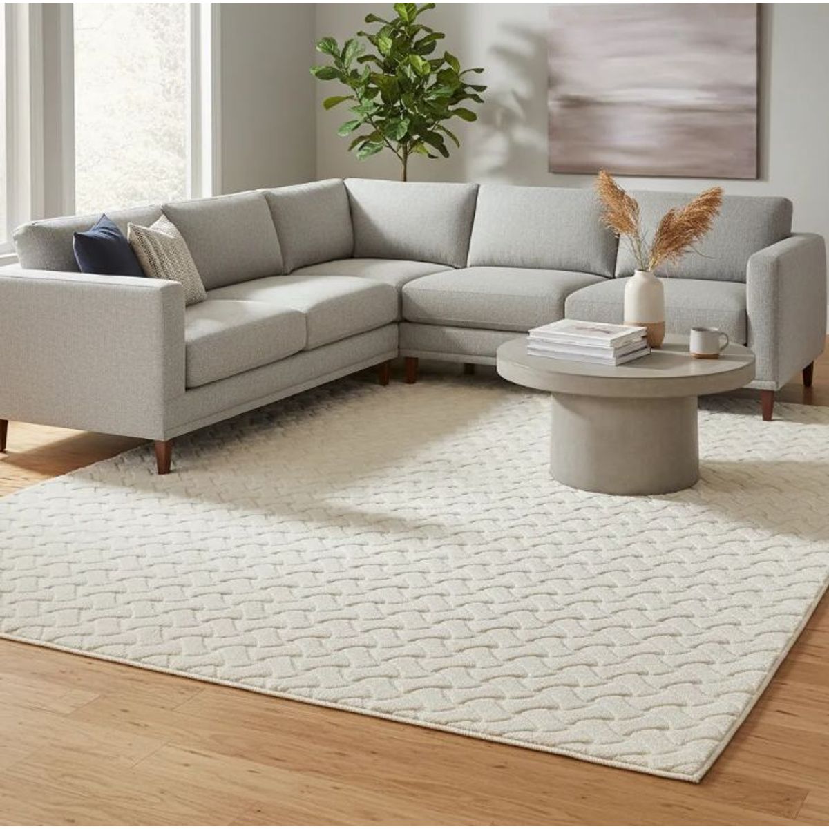 GENERICO - Alfombra Grande 2x2.4m Moderna Peluda Suave Sala De Estar