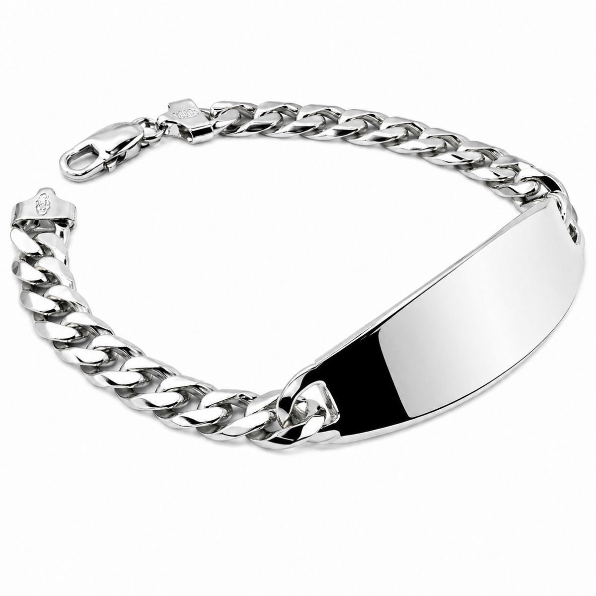 JOYAS MYTOKE - Pulsera Grumet Piocha Brazalete Gruesa Plata Fina 925 Hombre