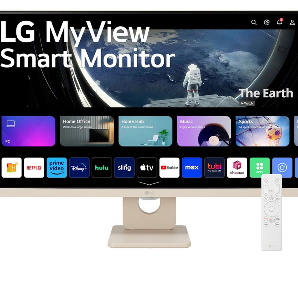 LG - Smart Monitor LG MyView de 27 pulgadas Full HD IPS con webOS 27U511SA-W