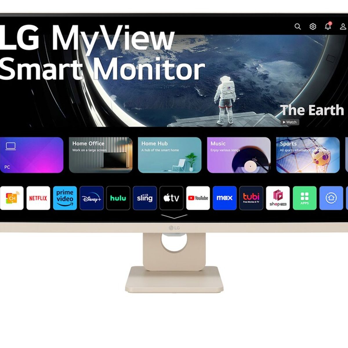 LG - Smart Monitor LG MyView de 27 pulgadas Full HD IPS con webOS 27U511SA-W