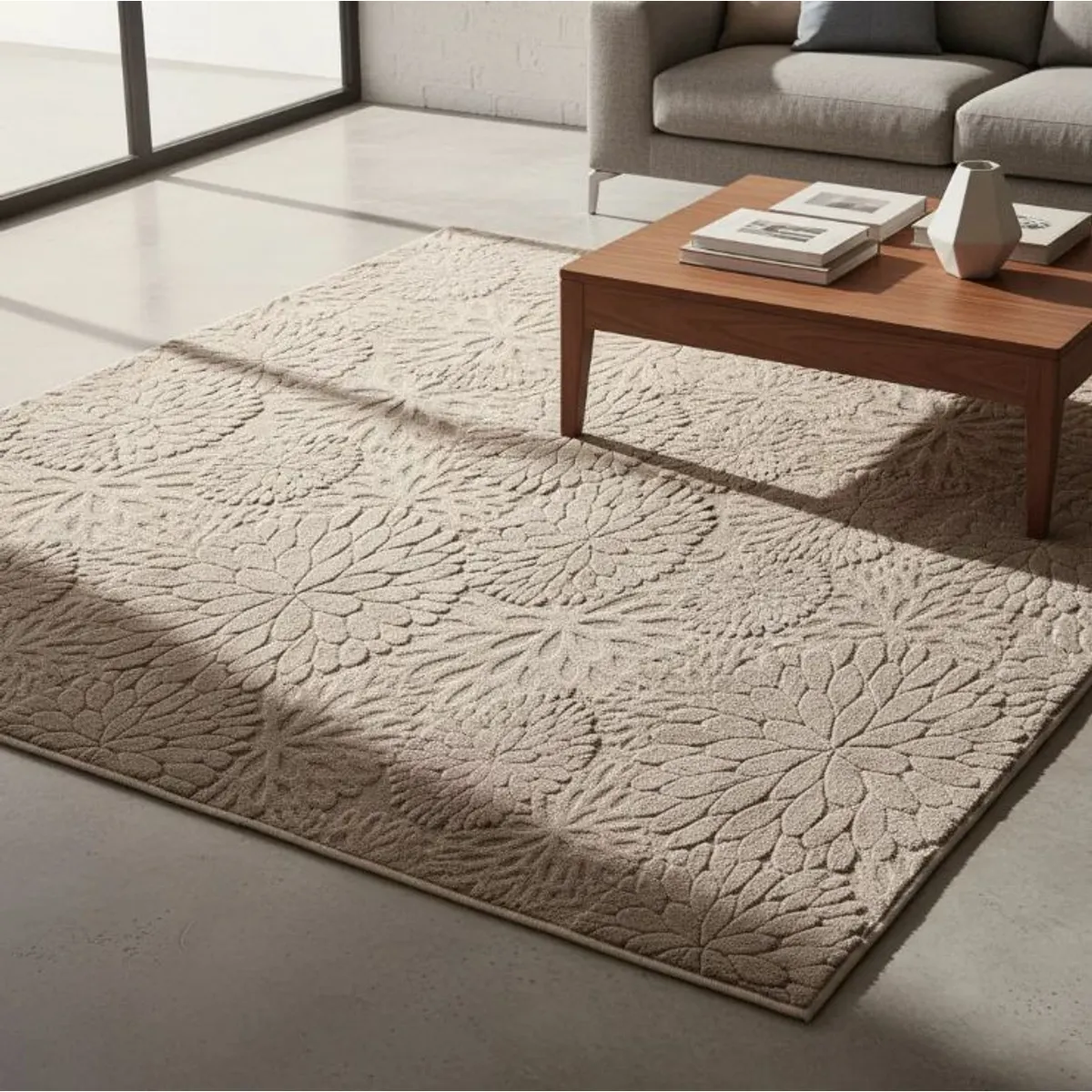 GENERICO - Alfombra Grande 2x2.4m Moderna Peluda Suave Sala De Estar