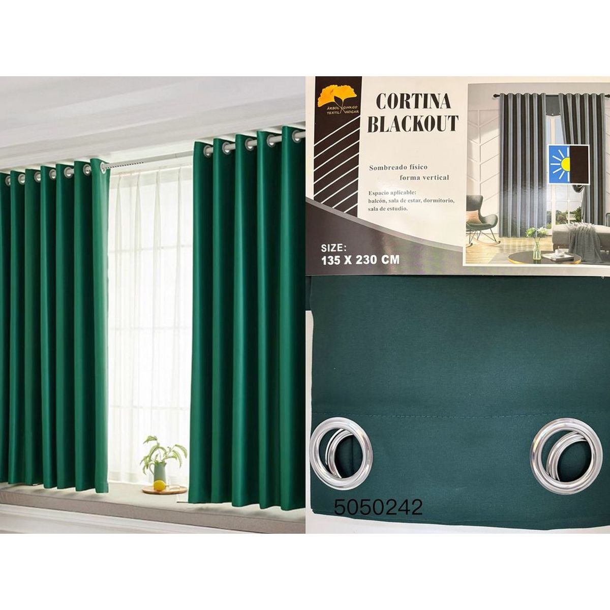 GENERICO - CORTINA BLACKOUT135x230CM