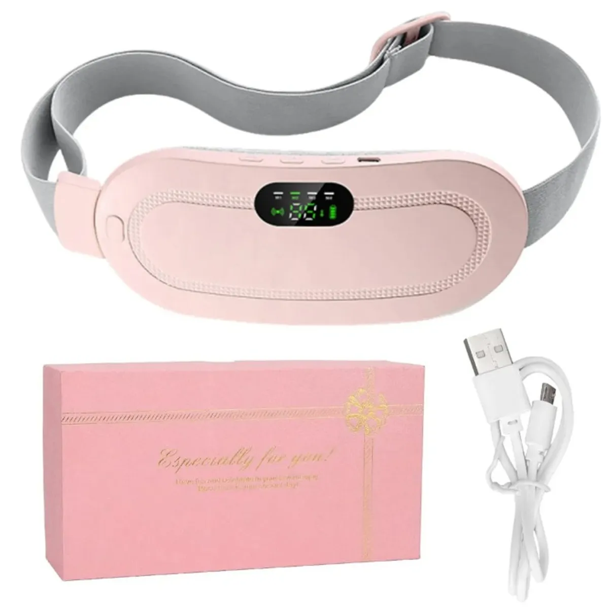 GENERICO - Masajeador Menstruales Guatero Alivio Cólicos Calentador Usb ROSA