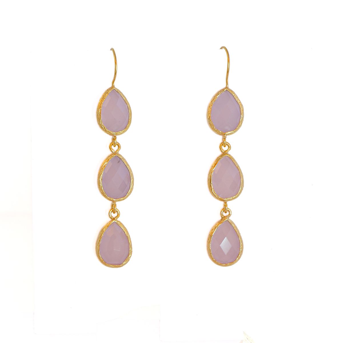 TURKUAZ - Aros Ghita Rosa - Baño de oro 22k