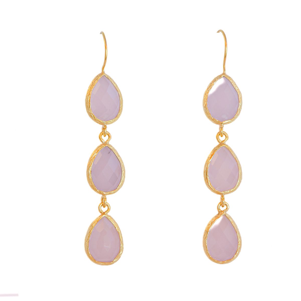 TURKUAZ - Aros Ghita Rosa - Baño de oro 22k