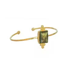 TURKUAZ - Esclava Otomana Labradorita - Baño de oro 22k