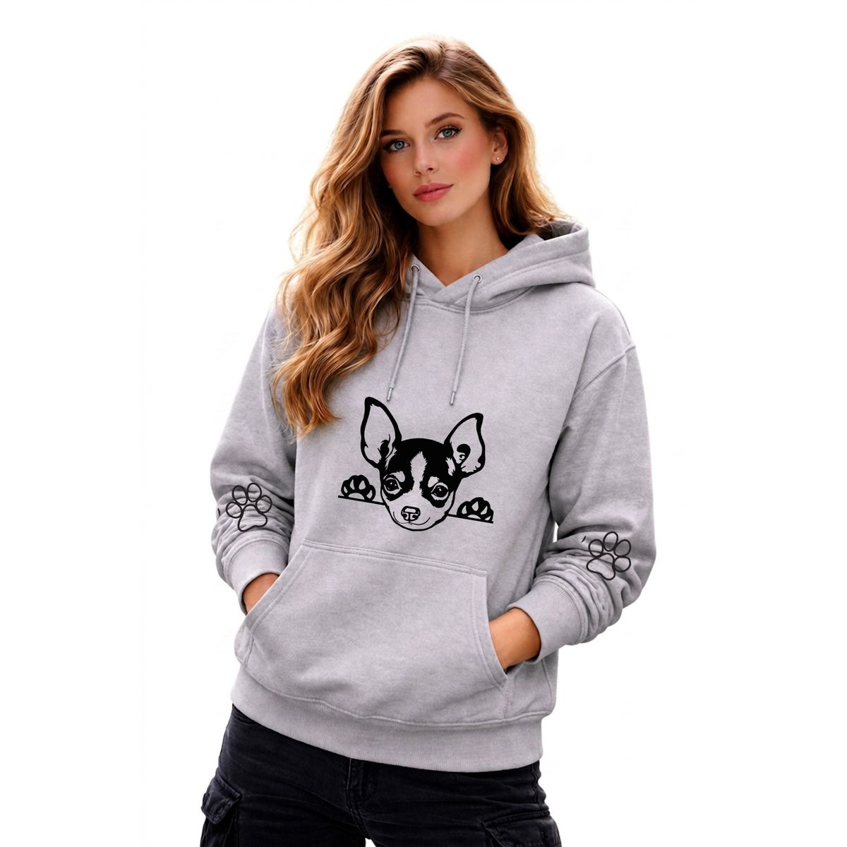 MARITEX - Poleron para Mujer estampado Perro Dog Chihuahua