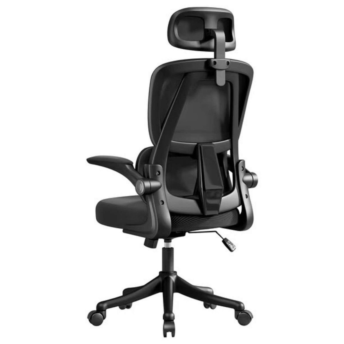GENERICO - Silla de Escritorio Ergonómica con Cabezal Ajustable Negro
