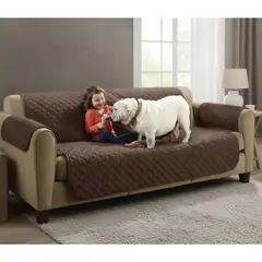 GENERICO - Funda Cobertor Cubre Sofá Protector Reversible 3 Cuerpos