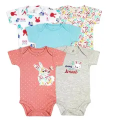 TEDMIMAK - BODYS MANGA CORTA ALGODON pack 5 unidades