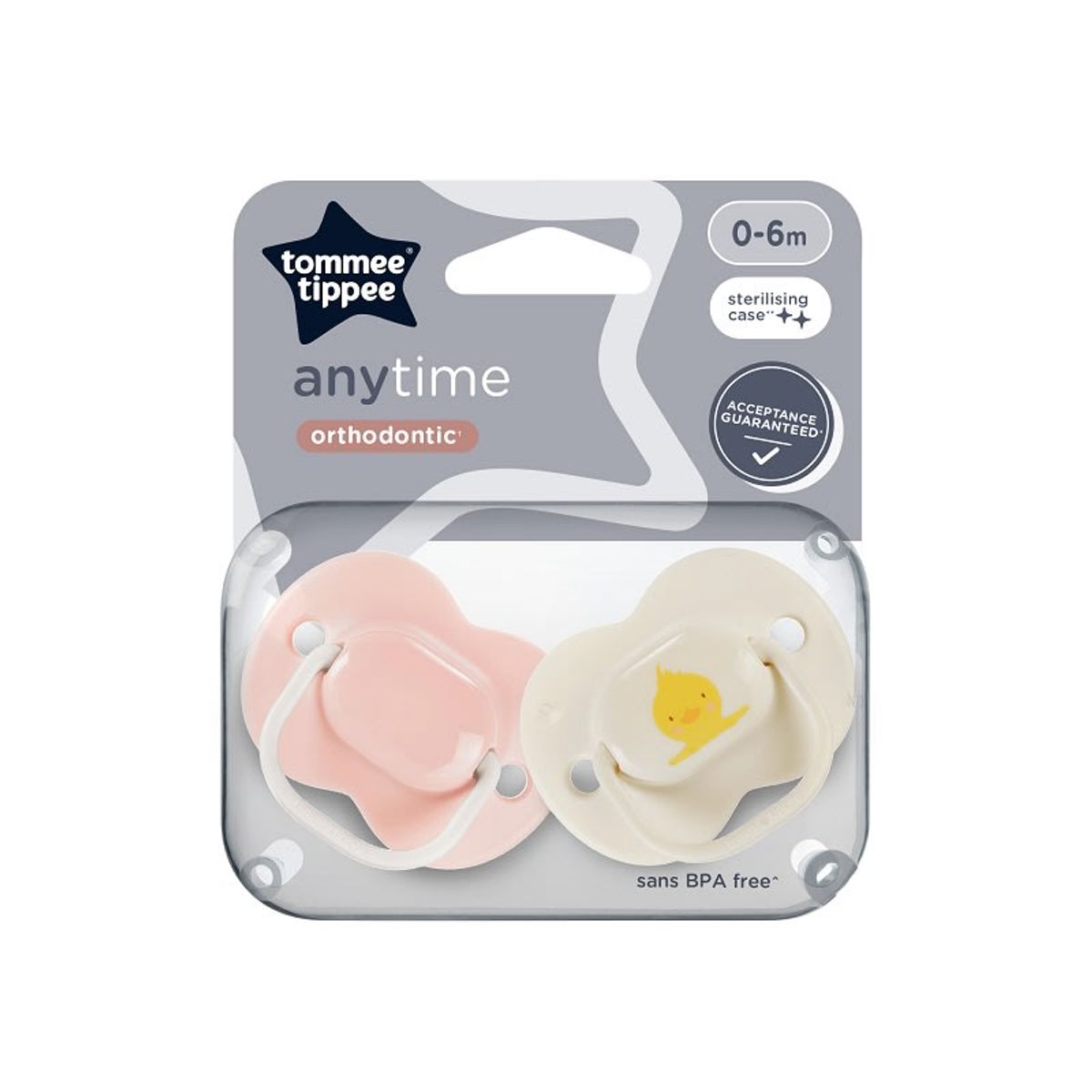 TOMMEE TIPPEE - Chupete Anytime 2 Unidades 0-6 Meses