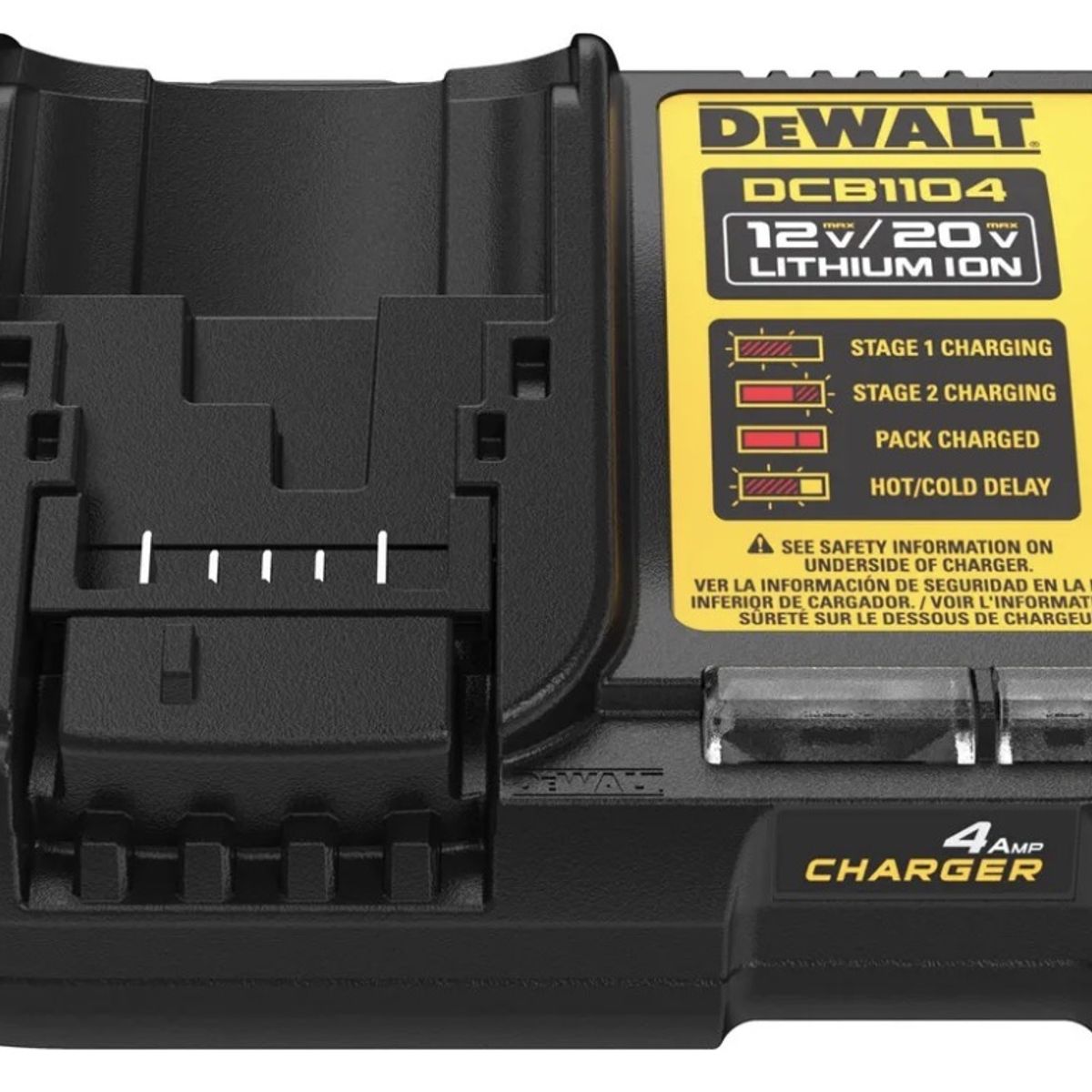 DEWALT - Cargador 4 Amps 20v-60v Flexvolt Dewalt Dcb1104-b2