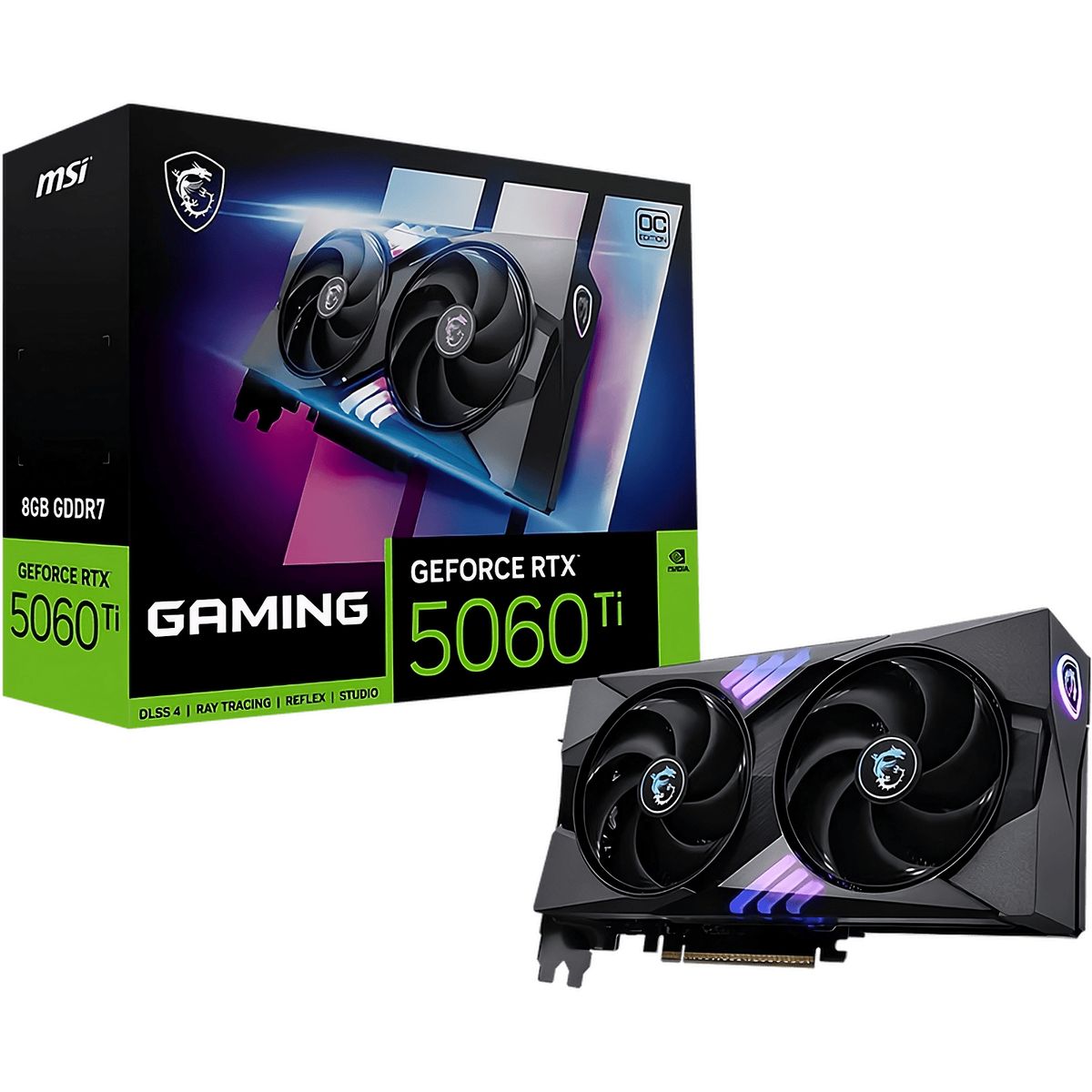 MSI - Tarjeta de Video MSI NVIDIA GeForce RTX 5060 Ti Gaming X OC 8GB GDDR7