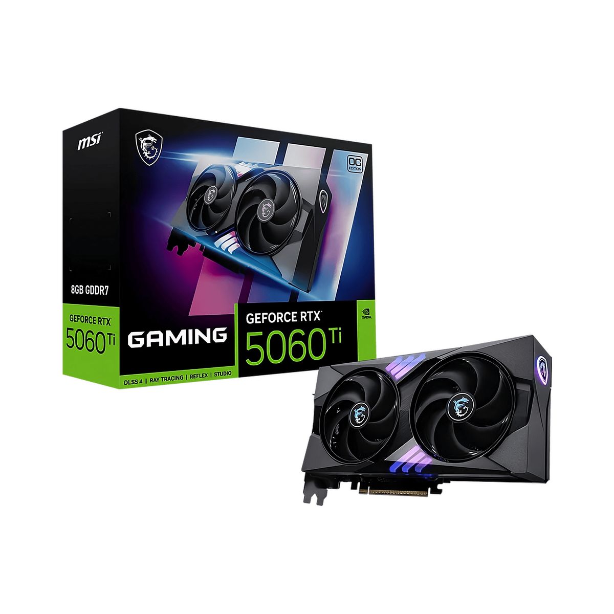 MSI - Tarjeta de Video MSI NVIDIA GeForce RTX 5060 Ti Gaming X OC 8GB GDDR7