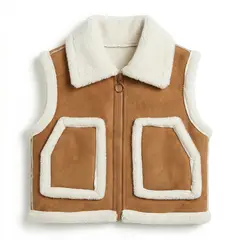 KIBOU - Chaleco Borrego Unisex Sin Mangas Invierno Estilo Europeo