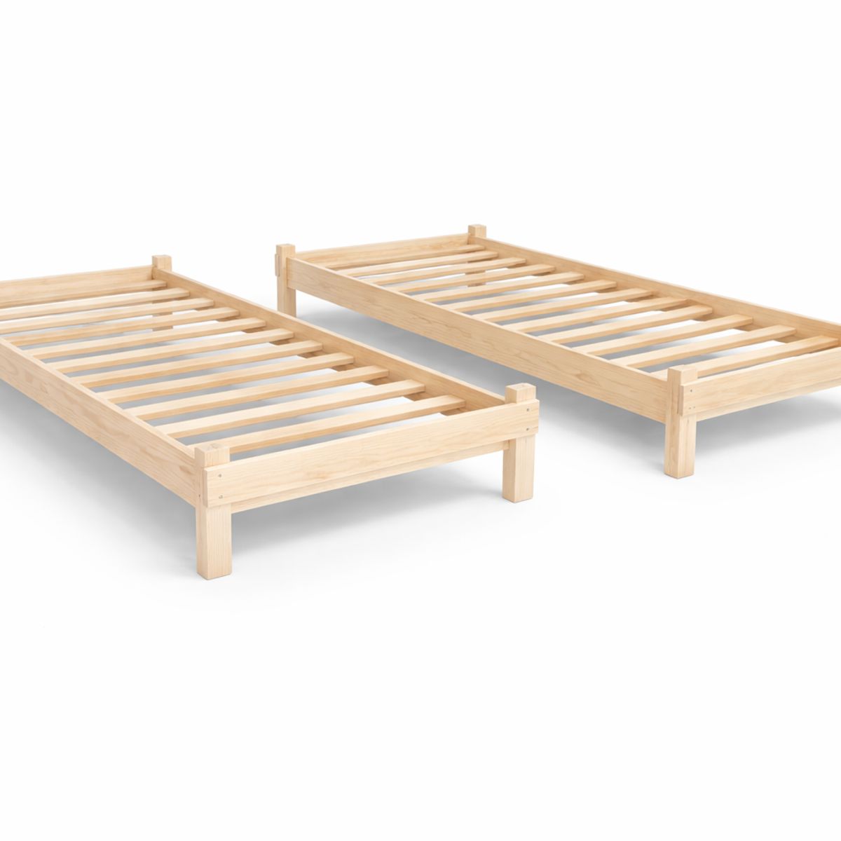 LAS ARAUCARIAS - CAMA NIDO NEWEN 1 PLAZA CRUDA SIN COLCHÓN