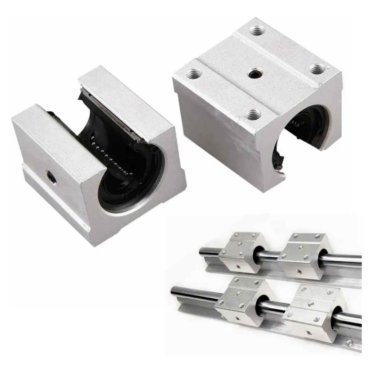 2 Unids Para Sbr16uu Rodamiento Lineal Bolas 16 Mm Para Cnc, marca GENERICO - Foto Principal