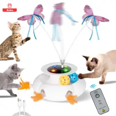 KOBA - Juguete Para Gatos Interactivo Recargable Con Control Remoto Blanco