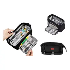 GENERICO - Estuche Para Lápices Gran Capacidad Doble Capa Organizador Color Rosa Lisa