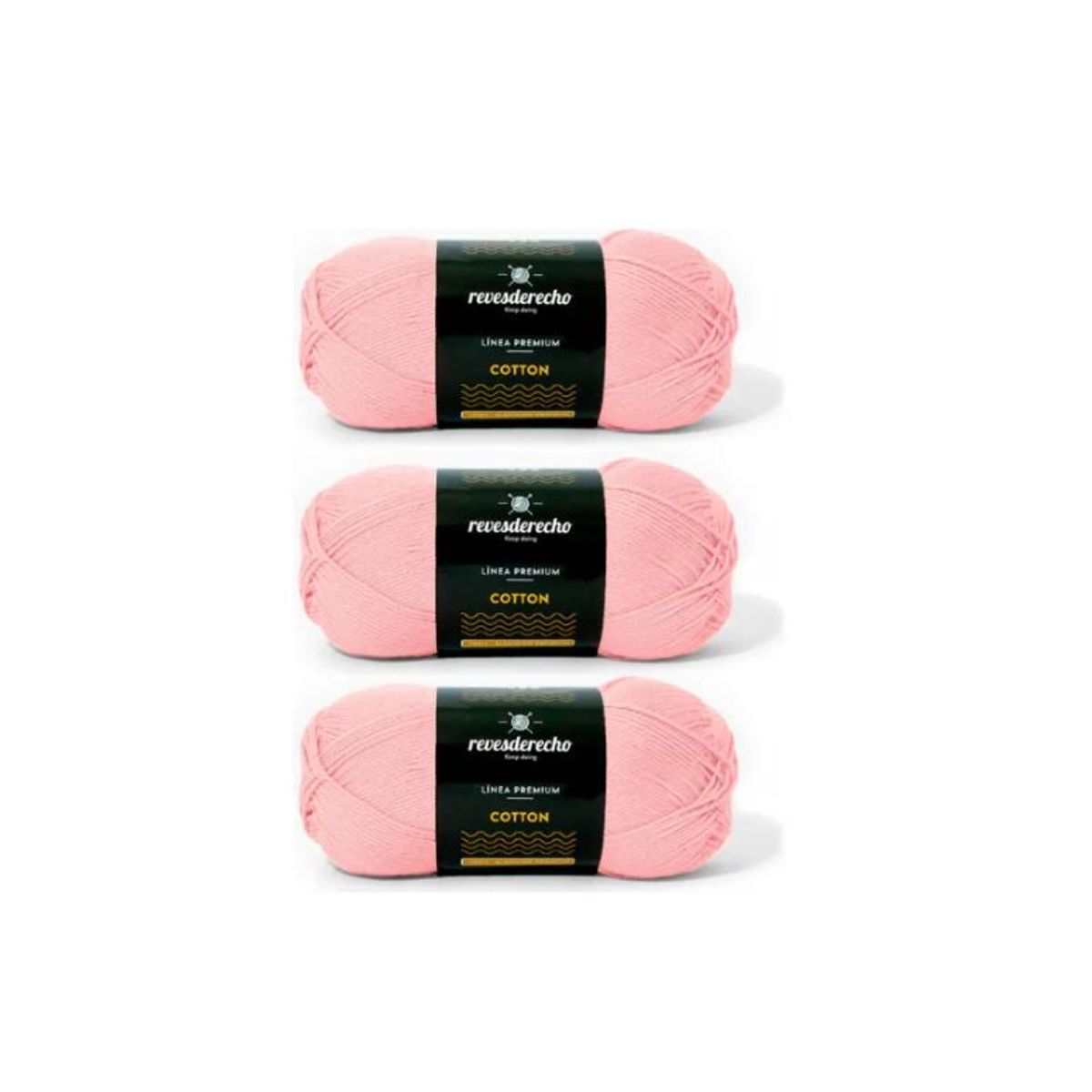 REVESDERECHO - Pack 3 Algodón  Cotton Premium Revesderecho 100grs Variedad colores