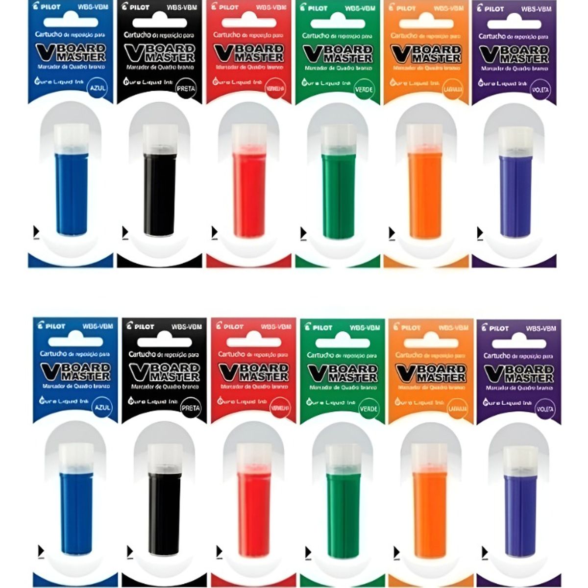 PILOT - Cartucho Recarga Plumones Pilot Vboard Pack 12 Unidades