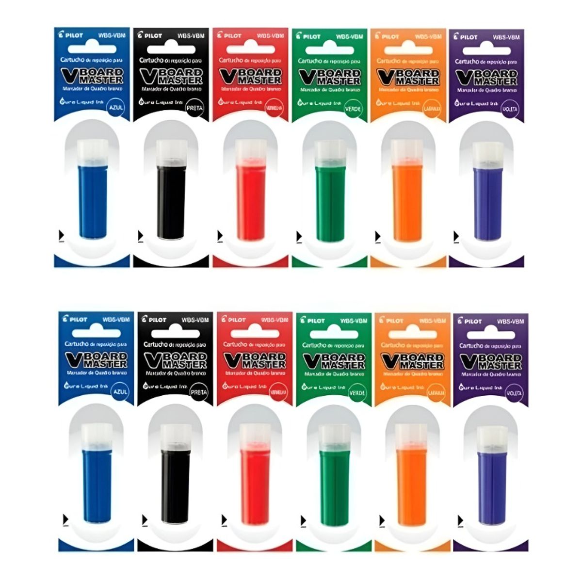 PILOT - Cartucho Recarga Plumones Pilot Vboard Pack 12 Unidades