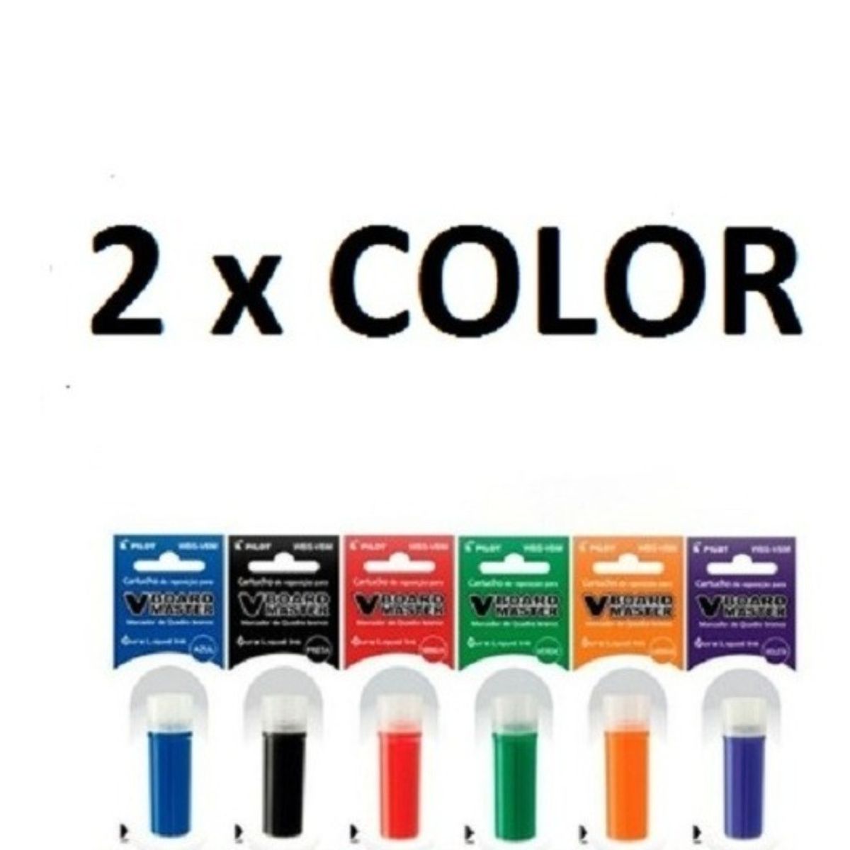 PILOT - Cartucho Recarga Plumones Pilot Vboard Pack 12 Unidades