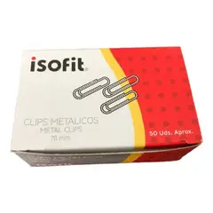 ISOFIT - Clip Metalico 78mm 50 Unidades Punta Redonda