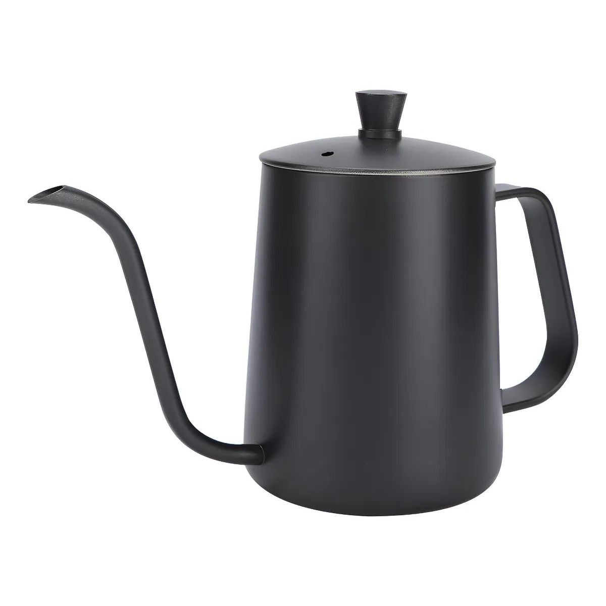 GENERICO - Tetera Cuello De Cisne De Acero Inoxidable Negro 600ml Negros BELUG