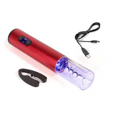 GENERICO - Sacacorchos eléctrico recargable Rojo
