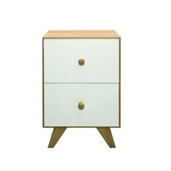 HOME MOBILI - Velador 2 Cajones Glasgow