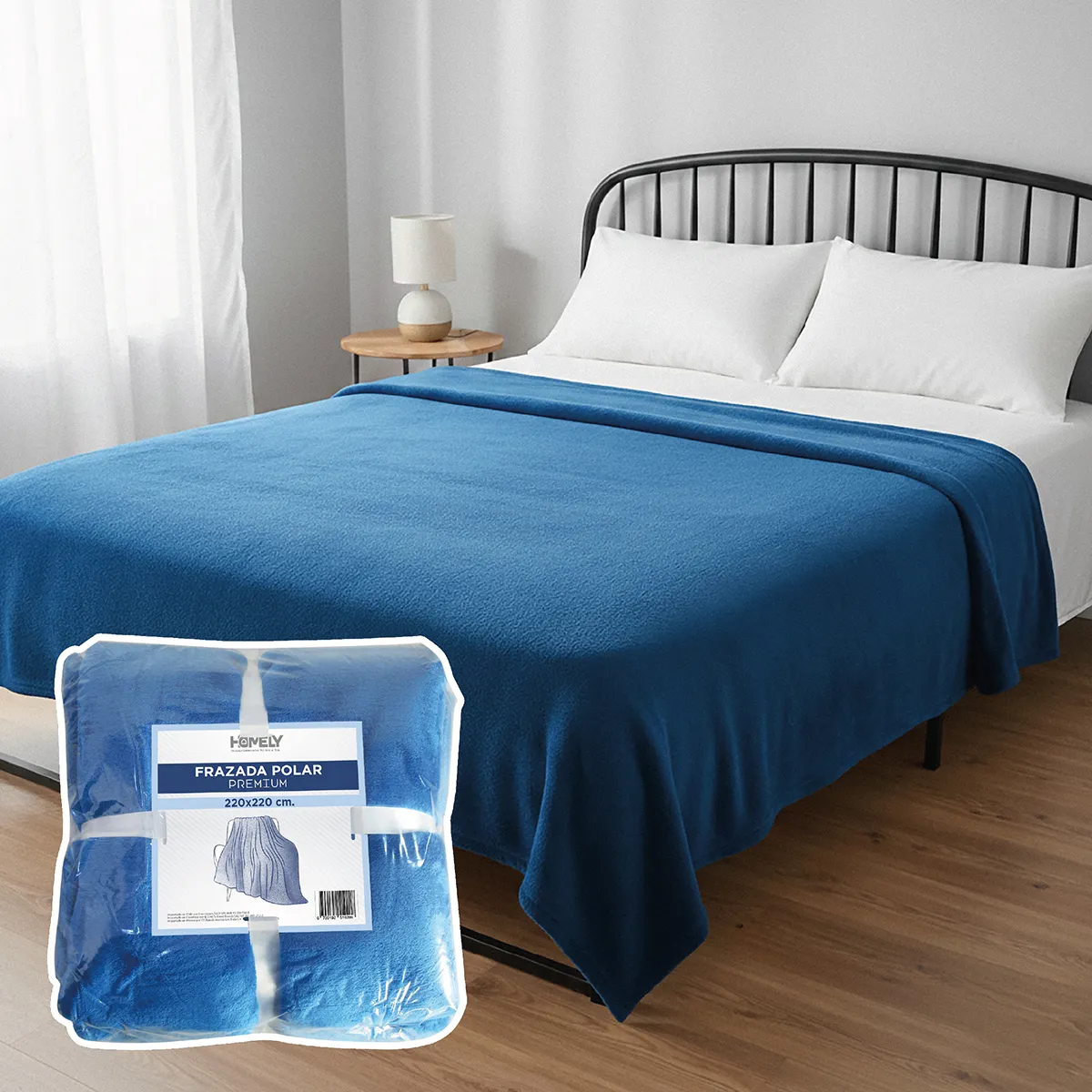 HOMELY - Frazada Polar Termica Queen Homely Manta 220x220cm 300gsm.