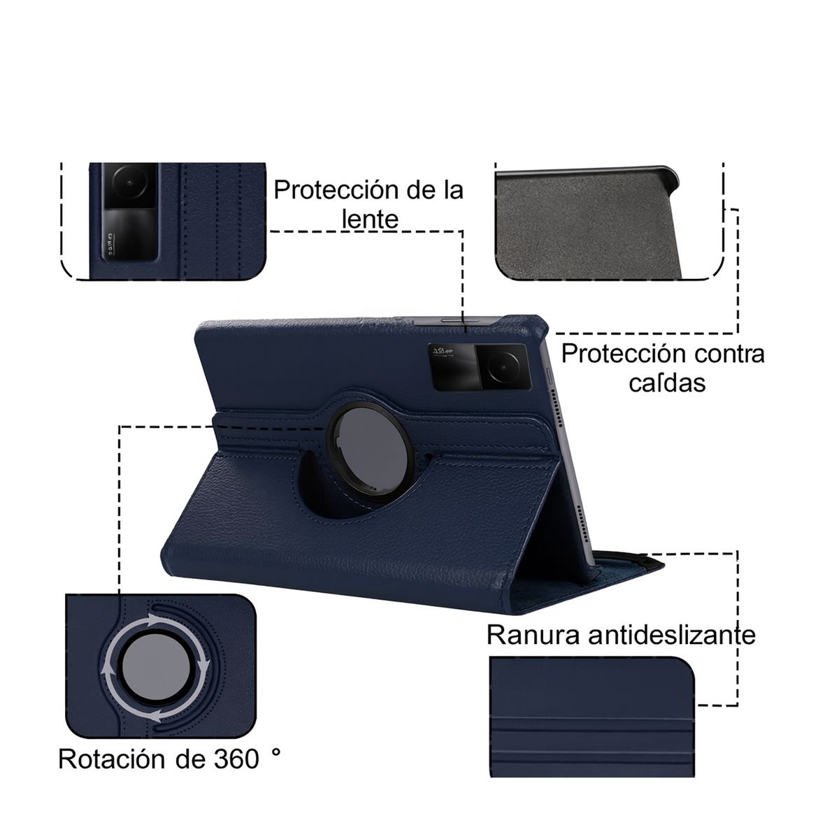 JOIGO - Funda Giratoria 360 Para Tablet Lenovo Idea Tab 11 Negro