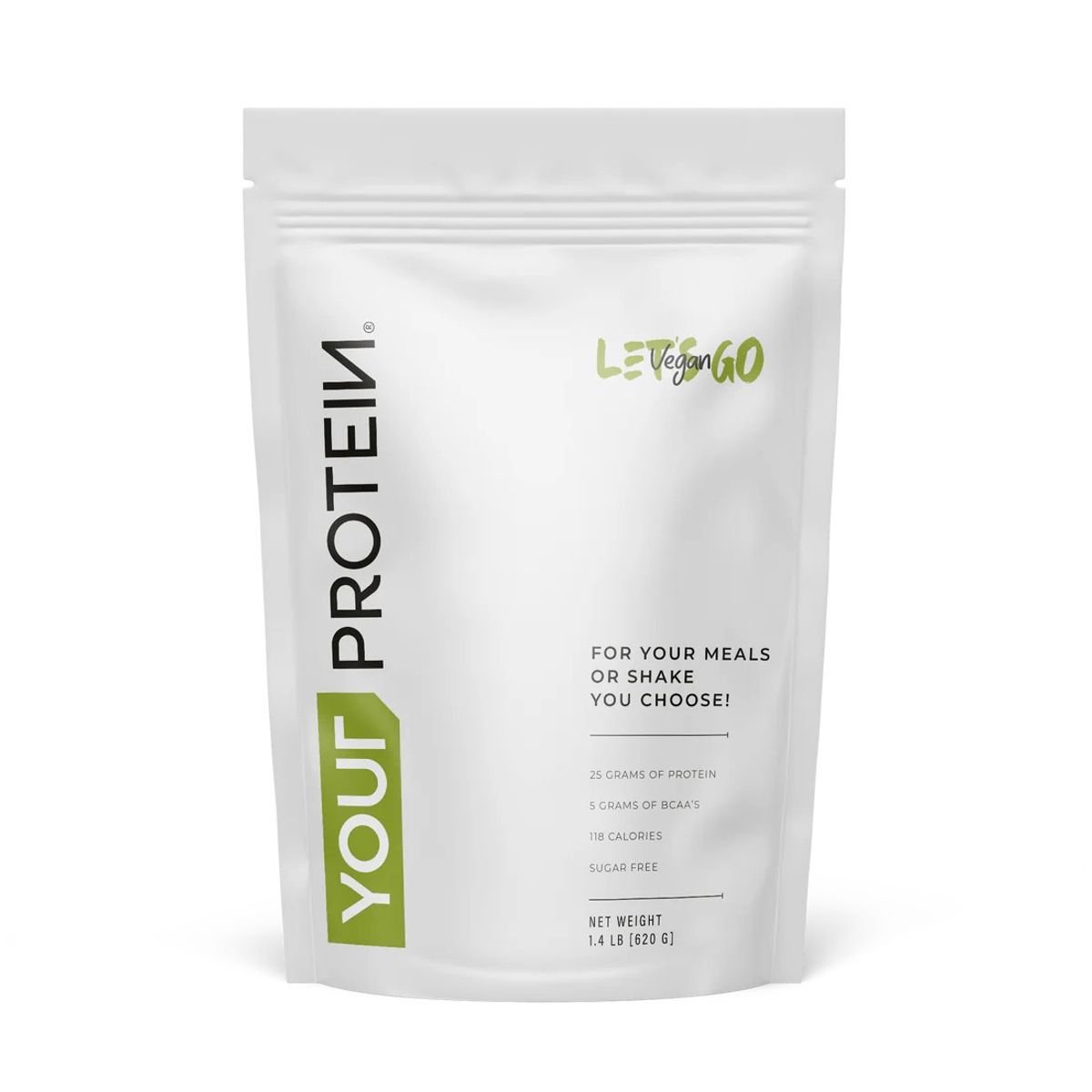 YOUR PROTEIN - PROTEINA LETS GO VEGAN SIN SABOR 1.4LB 660GR - YOUR PROTEIN