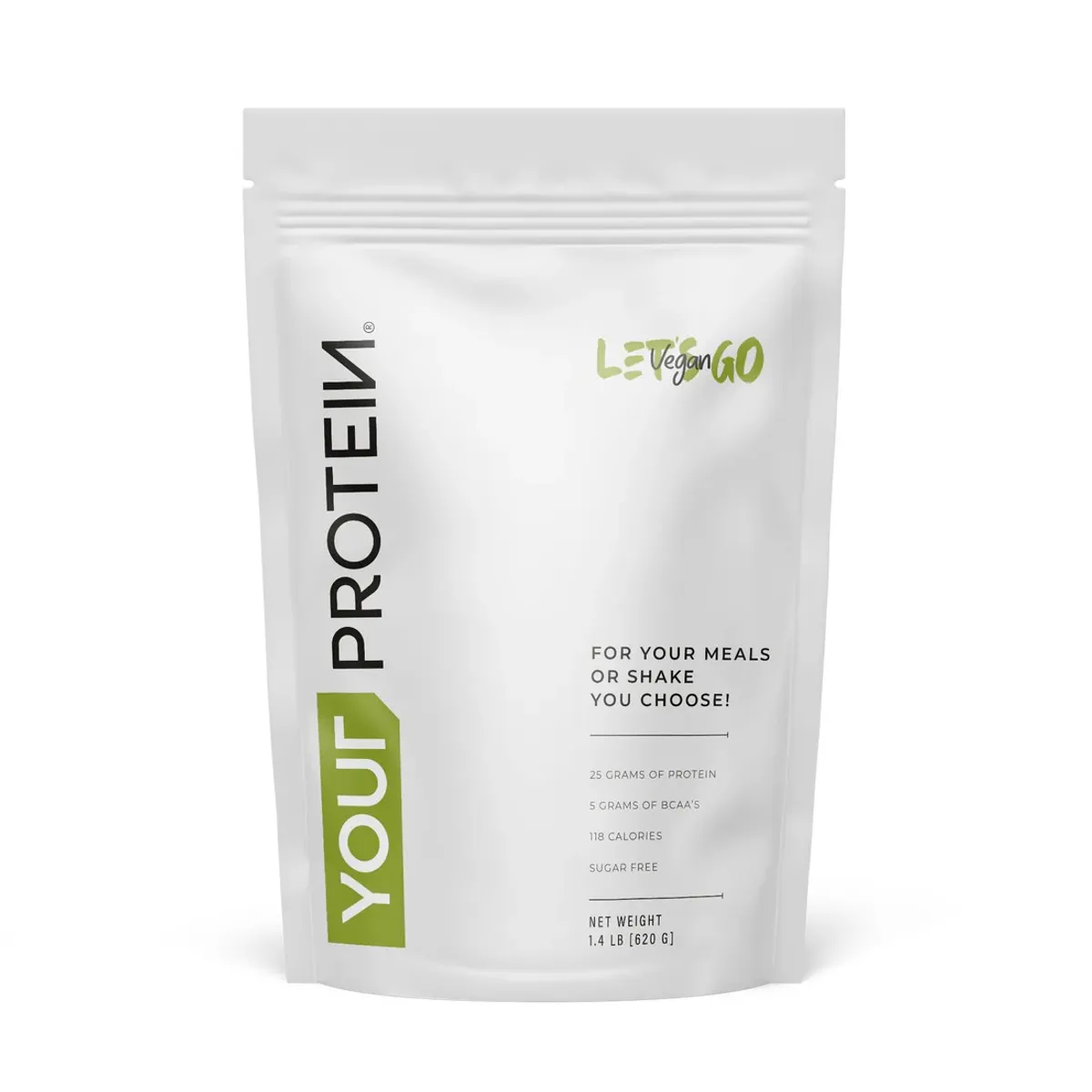 YOUR PROTEIN - PROTEINA LETS GO VEGAN SIN SABOR 1.4LB 660GR - YOUR PROTEIN