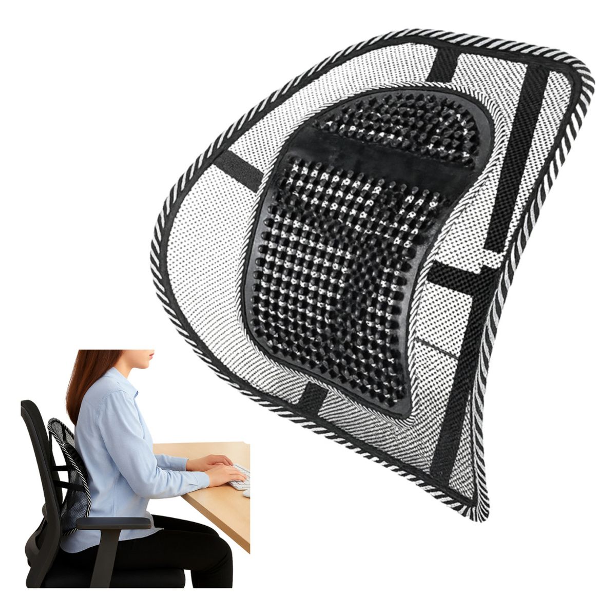 GENERICO - Soporte Respaldo Lumbar Ergonómico Auto Silla