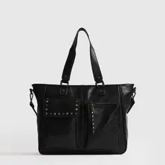 LOUNGE - Bolso Bolsillos Frontales Tachas Street