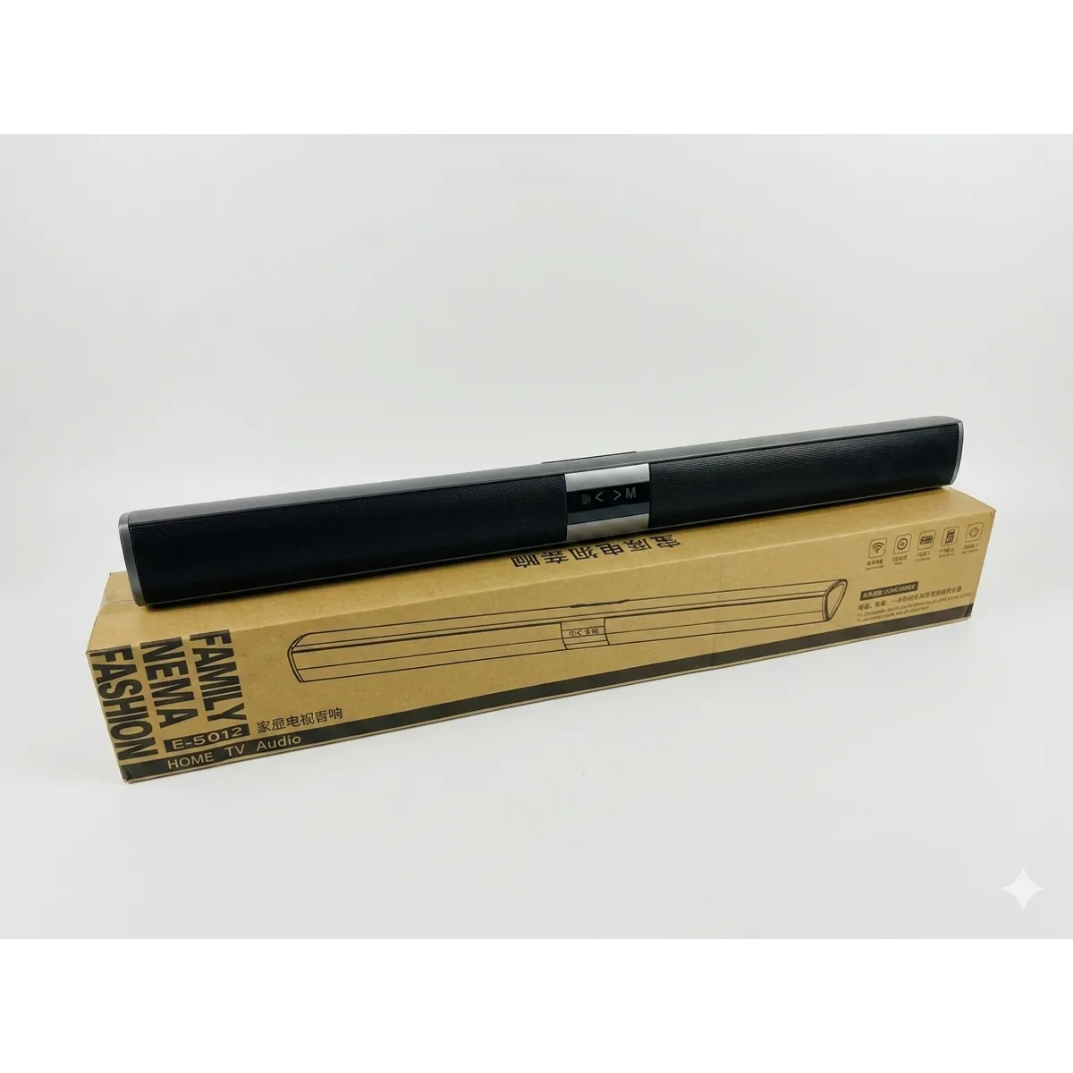 GENERICO - Barra De Sonido 80cm Recargable Soundbar Negro