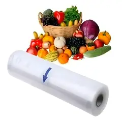 GENERICO - Rollo Bolsas Sellado Al Vacío Sellar Alimentos 28x5 Transpar